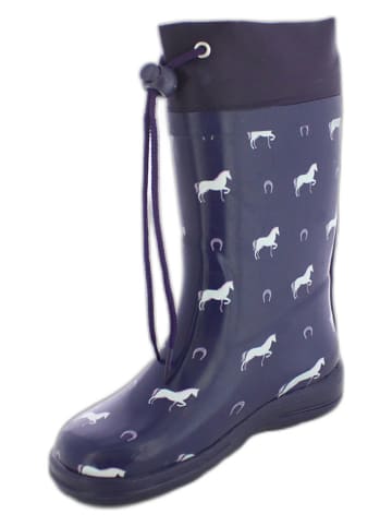 Beck Rubberlaarzen "Horses" donkerblauw