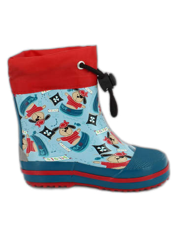 Beck Gummistiefel "Piraten" in Hellblau