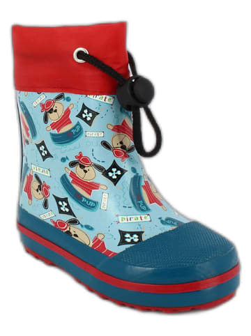 Beck Rubberlaarzen "Piraten" lichtblauw