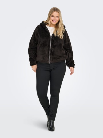 ONLY Carmakoma Fleecejacke in Schwarz