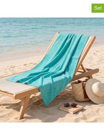 Ręczniki plażowe (2 szt.) w kolorze miętowym