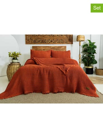 Elizabed 3tlg. Tagesdecken-Set "Norah" in Orange