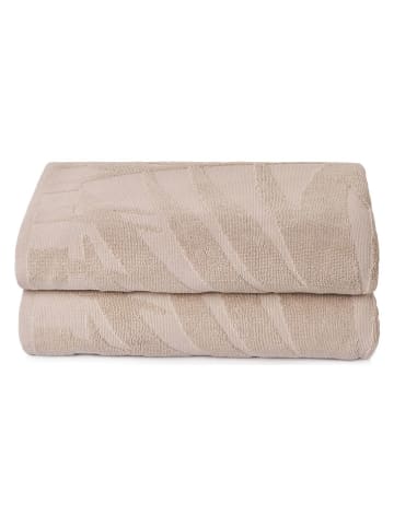 Elizabed 2-delige set: badhanddoeken "Pataya" beige