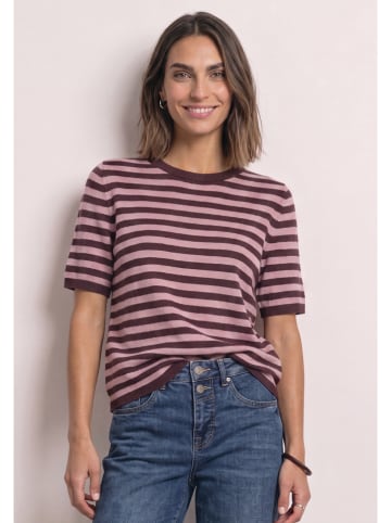 Street One Pullover in Aubergine/ Rosa