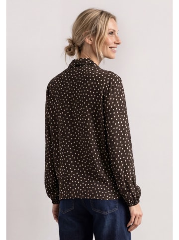 Street One Bluse in Schwarz/ Hellbraun