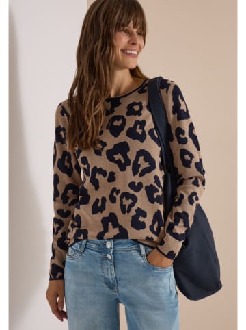 Cecil Pullover in Hellbraun/ Schwarz