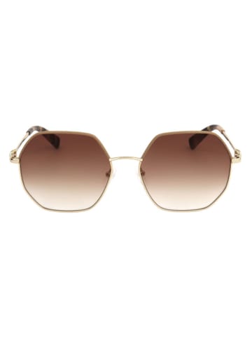 Longchamp Dames zonnebril goudkleurig/lichtbruin