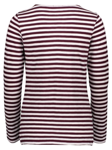 Marc O'Polo Longsleeve in Bordeaux/ Creme