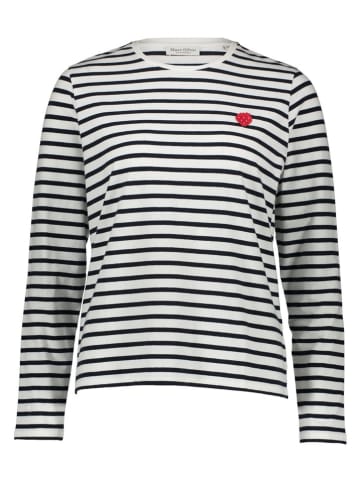 Marc O'Polo Longsleeve wit/zwart