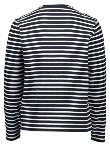 Marc O'Polo Longsleeve in Dunkelblau/ Creme