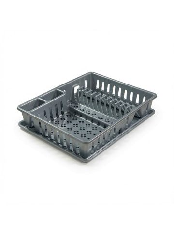 Geschirrabtropfgestell in Silber - (B)48 x (H)10 x (T)37,5 cm