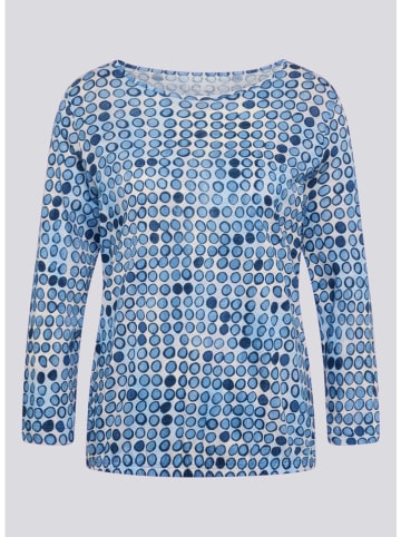 Rabe Longsleeve in Hellblau/ Weiß