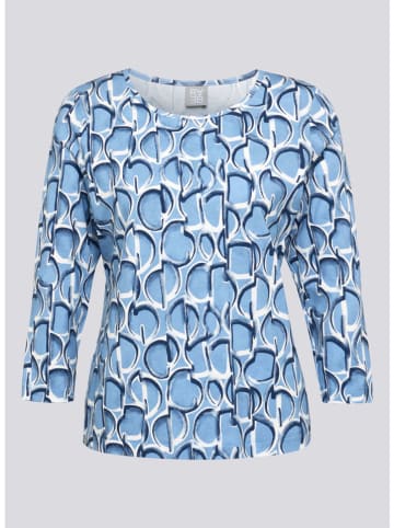 Rabe Longsleeve in Hellblau/ Weiß