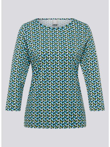 Rabe Longsleeve in Türkis/ Dunkelblau/ Grün