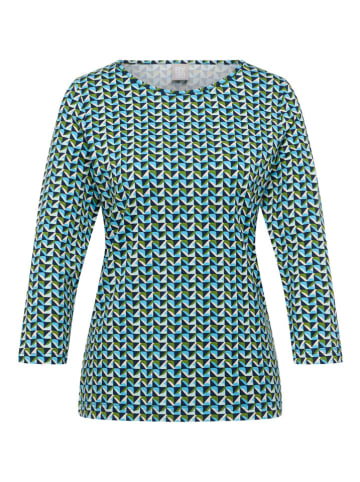 Rabe Longsleeve in Türkis/ Dunkelblau/ Grün