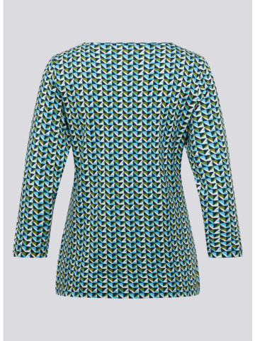 Rabe Longsleeve in Türkis/ Dunkelblau/ Grün