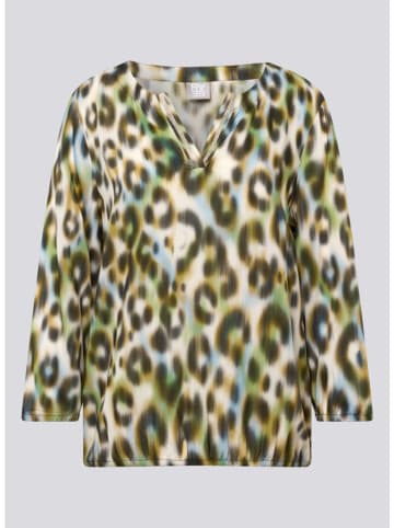 Rabe Bluse in Grün/ Beige