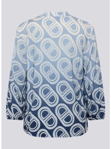 Rabe Bluse in Dunkelblau/ Hellblau