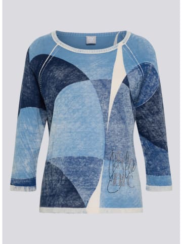 Rabe Pullover in Hellblau/ Dunkelblau