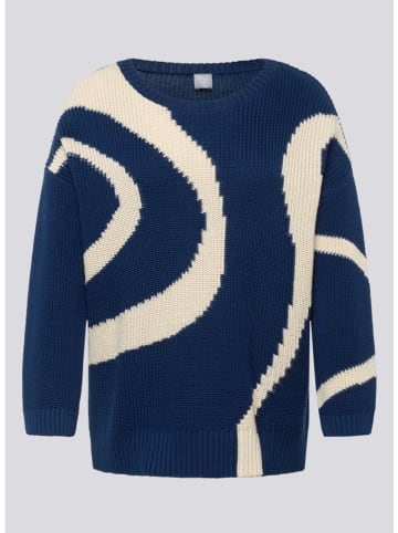 Rabe Pullover in Dunkelblau/ Creme