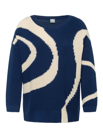Rabe Pullover in Dunkelblau/ Creme