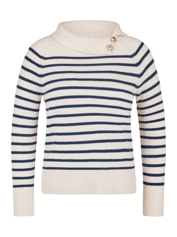 Rabe Rollkragenpullover in Creme/ Blau