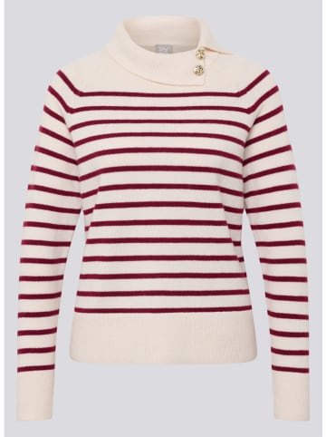 Rabe Rollkragenpullover in Creme/ Bordeaux