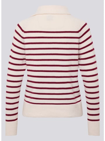 Rabe Rollkragenpullover in Creme/ Bordeaux