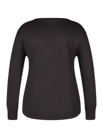 Longsleeve in Schwarz/ Creme