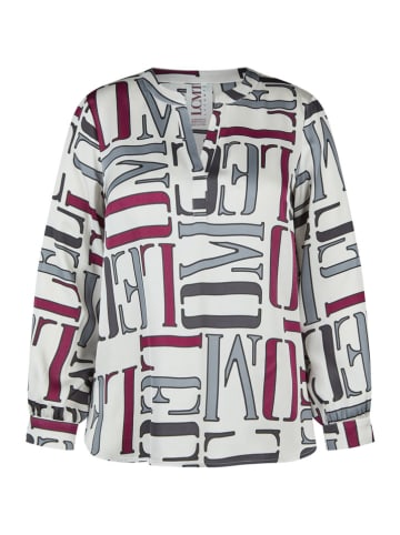 LCMT Le Comte Bluse in Weiß/ Grau/ Bordeaux