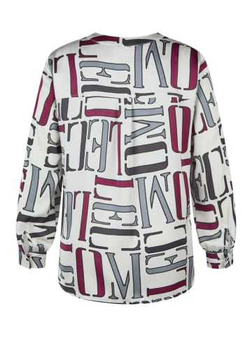 LCMT Le Comte Bluse in Weiß/ Grau/ Bordeaux