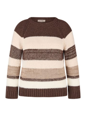 Sweter w kolorze ciemnobrązowo-beżowym