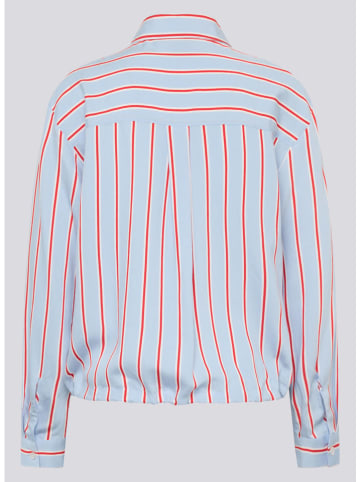 Rabe Bluse in Hellblau/ Rot