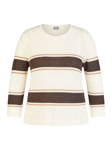 Rabe Pullover in Creme/ Dunkelbraun