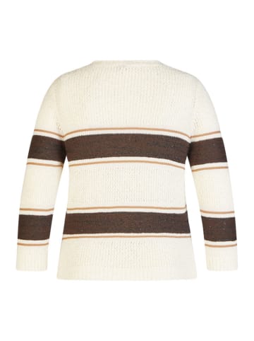 Rabe Pullover in Creme/ Dunkelbraun