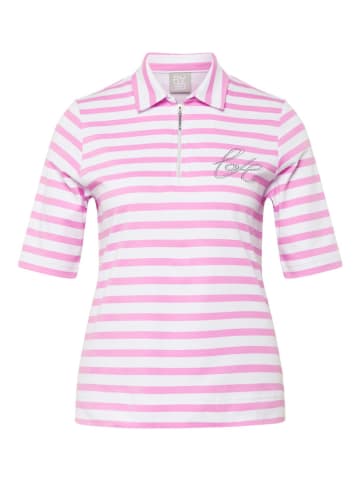 Rabe Poloshirt in Rosa/ Weiß