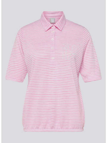 Poloshirt in Rosa/ Weiß