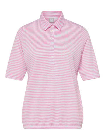 Poloshirt in Rosa/ Weiß