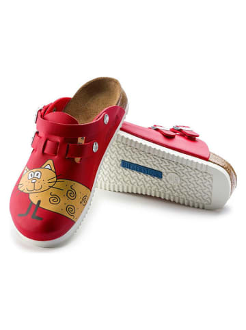 Birkenstock Leder-Clogs "Kay" in Rot - Weite S