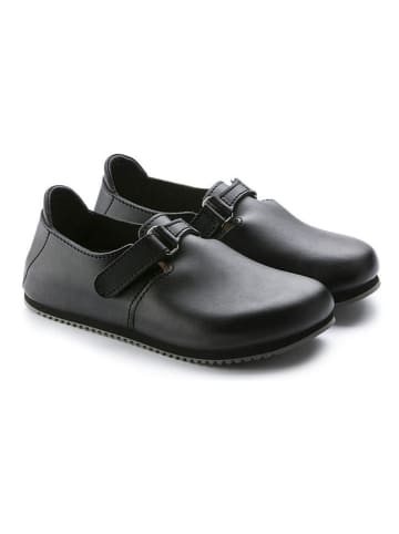 Birkenstock Skórzane chodaki "Linz" w kolorze czarnym
