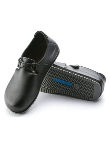 Birkenstock Leren clogs "Linz" zwart - wijdte S