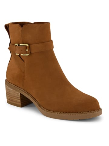 TOMS Leder-Stiefeletten "Hailey Buckle" in Hellbraun
