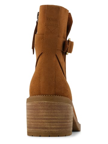 TOMS Leren enkellaarzen "Hailey Buckle" lichtbruin