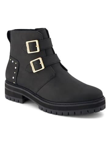 TOMS Leder-Boots "Simone" in Schwarz