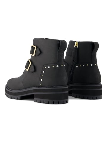 TOMS Leder-Boots "Simone" in Schwarz