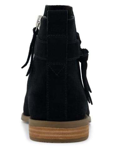 TOMS Leder-Stiefeletten "Stacey" in Schwarz