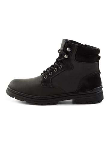 Leder-Boots in Schwarz