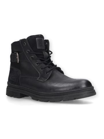 Leder-Boots in Schwarz