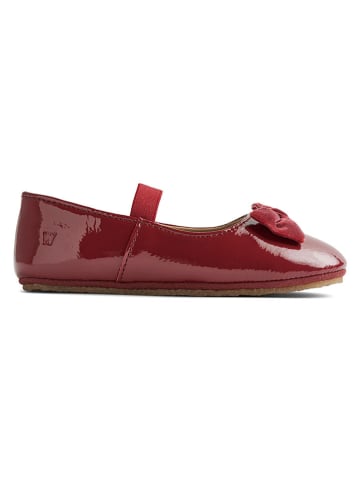 Wheat Leren ballerina's "Rosen" rood