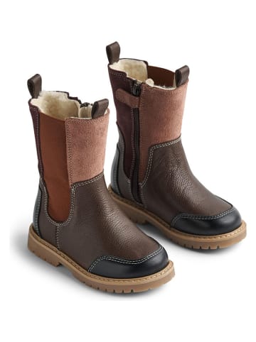 Wheat Leder-Boots "Chelsea Sonni" in Braun